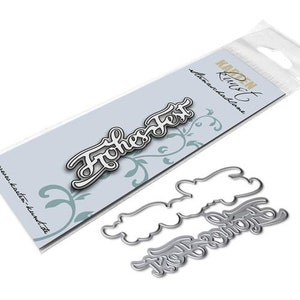 Modello di taglio Nyala Script Happy Holidays kk-D071 - Fustelle Perforazione Scrapbooking Biglietto d'arte Natale, parole e detti tedesco