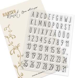 Clear Stamps - Kalender Alfabet KK-0229 - Card Art Scrapbooking Tekststempel Alfabetten & Letters