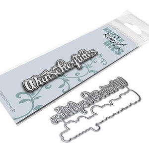 Stanzschablone - Nyala Script Wunscherfüller kk-D140 - Cutting Dies Stanzen Scrapbooking Karten-Kunst Worte Geburtstag deutsch