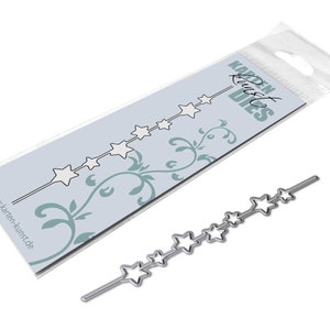 Stanzschablone Star Garland kk-D126 - Cutting Dies Stanzen Scrapbooking Karten-Kunst Sternen-Girlande Bordüre