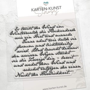 Stempel Weihnachten & Winter Clear Stamps Script Weihnachtsgedicht KK-0223 – Hintergrundstempel Rilke Schneegedicht