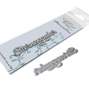 Stanzschablone Kleine Texte Sternenzauber kk-D017 - Cutting Dies Stanzen Scrapbooking Karten-Kunst Weihnachten Winter Worte deutsch