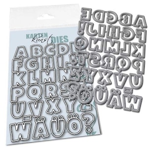 Modello di punzonatura Lucky Alphabet kk-D100 - Fustelle Punzonatura Scrapbooking Card Art Alfabeti e lettere