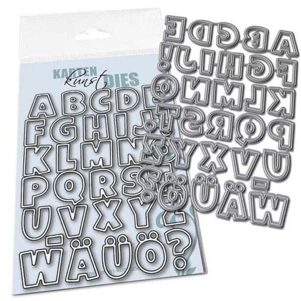 Stanzschablone Lucky Alphabet kk-D100 - Cutting Dies Stanzen Scrapbooking Karten-Kunst Alphabete & Buchstaben