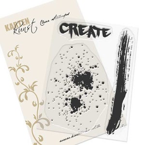 Transparante stempels - Splatters Create KK-0086 Duitse tekststempels Motiefstempels Scrapbook Kaartkunst Achtergronden Patronen Spatten Spikkels