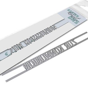 Gabarit de découpe - Texte de pont pour communion kk-D172 - Matrices de découpe poinçonnage scrapbooking carte art textes allemands mots église