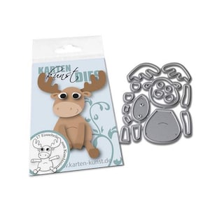 Stencil da taglio Mini Renna kk-D124 - Fustelle Punzonatura Scrapbooking Carta Arte Animali Simpatici Renne