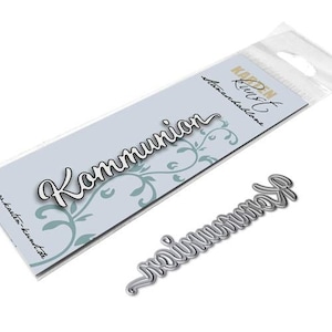 Gabarit de découpe grands textes communion kk-D031 - matrices de découpe poinçonnage scrapbooking carte art mots & dictons allemand