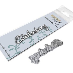 Stanzschablone Große Texte Einladung kk-D010 - Cutting Dies Stanzen Scrapbooking Karten-Kunst Feste & Feiern, Worte Sprüche deutsch