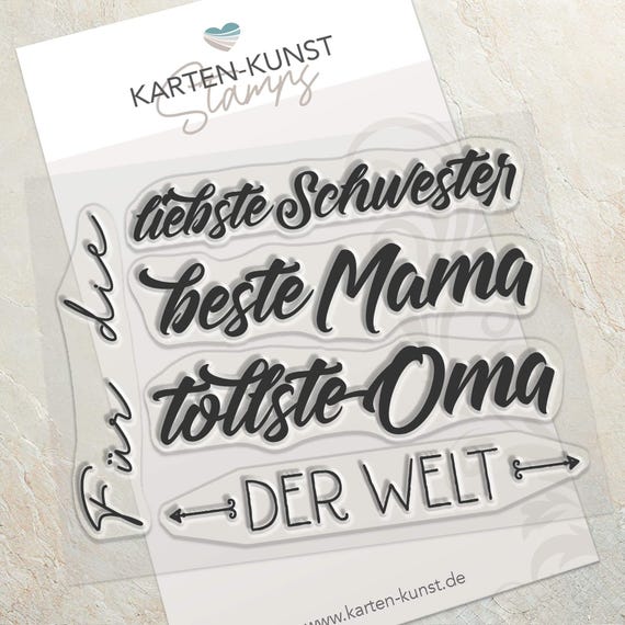 Stempel Muttertag Clear Stamps Für die tollsten Frauen der Welt KK-0191 – Textstempel Mama Oma Schwester Danke