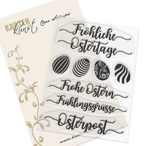 Clear Stamps - Kalligraphie zu Ostern KK-0147 - Deutsche Text-Stempel Motiv-Stempel Scrapbooking Karten-Kunst Frühling, Ostern, Sprüche