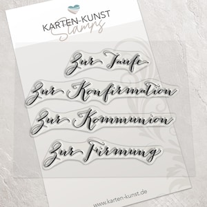 Stempel Taufe, Konfirmation, Kommunion & Firmung Clear Stamps Große Worte Christlich KK-0074 – Textstempel deutsch Silikonstempel