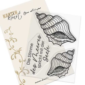 Tampons transparents - Escargots de mer KK-0193 - Art de cartes Scrapbooking Timbre de texte Timbre à motif Mots et dictons maritimes allemand
