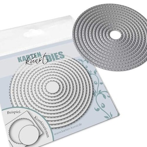Stanzschablone Circles with Stitches outside kk-D106 - Cutting Dies Stanzen Scrapbooking Karten-Kunst Grundformen, Rahmen & Bordüren