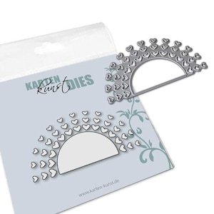 Stanzschablone - Heart Rays kk-D133 - Cutting Dies Stanzen Scrapbooking Karten-Kunst Herzen Herzchen-Kreis Hochzeit & Liebe