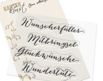 Clear Stamps - Big Words Wish Fulfiller KK-0029 - German Text Stamps Scrapbooking Card Art Birthday Words & Sayings German