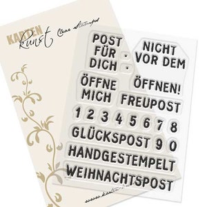 Clear Stamps - Post for You KK-0208 - Card Art Scrapbooking Text Stamp Words & Sayings German Stamp for Envelope