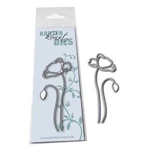 Estêncil de corte - Rabisco Papoilas kk-D141 - Corte Morre Perfuração Scrapbooking Cartão Arte Flor Poppy