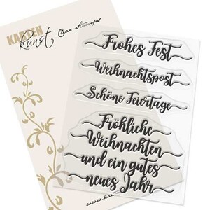 Clear Stamps - Kalligraphie zu Weihnachten KK-0114 - Deutsche Text-Stempel Scrapbooking Karten-Kunst Weihnachten, Worte & Sprüche
