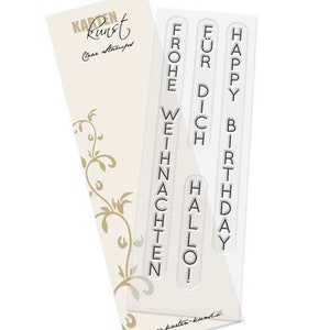 Clear Stamps - Vertikale Worte II Frohe Weihnachten KK-0015 - Deutsche Text-Stempel Scrapbooking Karten-Kunst Geburtstag Sprüche hochkant