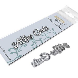 Modello di taglio testi grandi Tutto il meglio kk-D004 - Fustelle Punzonatura Scrapbooking Carta Arte Parole e detti tedesco