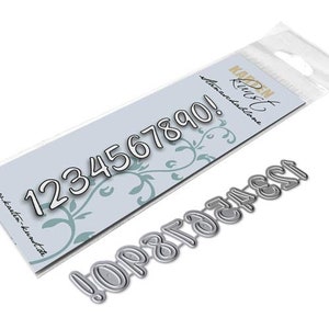 Stanzschablone Große Texte Zahlen 1234567890! kk-D032 - Cutting Dies Stanzen Scrapbooking Karten-Kunst Zahlen