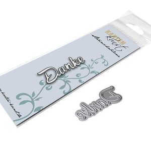 Gabarit de découpe grands textes merci kk-D003 - Matrices de découpe Poinçonnage Scrapbooking Carte Art Mots et dictons allemand
