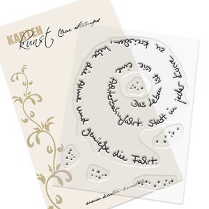 Clear Stamps - Spiral Text Roller Coaster KK-0129 - German Text Stamps Scrapbooking Card Art Words & Sayings German