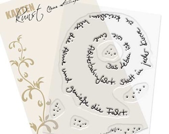 Clear Stamps - Spiral-Text Achterbahn KK-0129 - Deutsche Text-Stempel Scrapbooking Karten-Kunst Worte & Sprüche deutsch