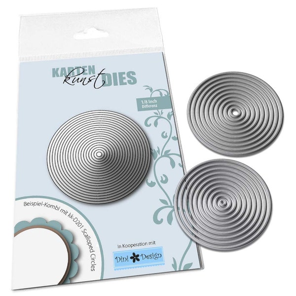 Stanzschablone - 1/8 Inch Circles kk-D202 - Cutting Dies Stanzen Scrapbooking Karten-Kunst Grundformen Kreise