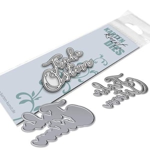 Stanzschablone Elegant Script Frohe Ostern kk-D104 - Cutting Dies Stanzen Scrapbooking Karten-Kunst Ostern Worte & Sprüche deutsch