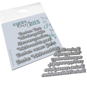 Pochoir de découpe - Petits dictons Noël kk-D189 - Matrices de découpe poinçonnage scrapbooking art de la carte Mots et dictons allemands Noël