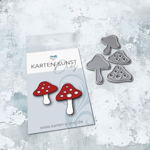 Pochoir de coupe agarics mouche kk-D215, porte-bonheur, automne, forêt, champignon, matrice de découpe, art de la carte, bonne chance pour les cartes, scrapbooking