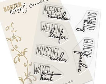 Clear Stamps - Capri „An der See“ KK-0040 - Deutsche Text-Stempel Scrapbooking Karten-Kunst Maritim, Worte & Sprüche deutsch