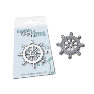 Pochoir de découpe - Mini roue de bateau kk-D145 - Matrices de découpe Poinçonnage Scrapbooking Carte Art Textes allemands Volant maritime