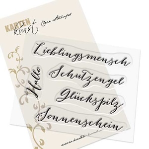 Clear Stamps - Große Worte Lieblingsmensch KK-0039 - Deutsche Text-Stempel Scrapbooking Karten-Kunst Worte & Sprüche deutsch