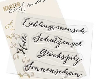 Clear Stamps - Große Worte Lieblingsmensch KK-0039 - Deutsche Text-Stempel Scrapbooking Karten-Kunst Worte & Sprüche deutsch