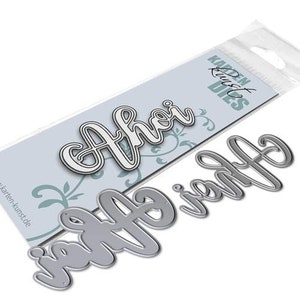 Stanzschablone - Riesiges Ahoi kk-D144 - Cutting Dies Stanzen Scrapbooking Karten-Kunst Deutsche Texte Worte & Sprüche deutsch