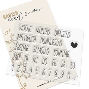 Clear Stamps - Kalender Nr. 2 KK-0058 - Deutsche Text-Stempel Scrapbooking Journal Karten-Kunst Worte & Sprüche deutsch