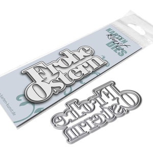 Stanzschablone - Das rockt Frohe Ostern kk-D193 - Cutting Dies Stanzen Scrapbooking Karten-Kunst Deutsche Texte Worte & Sprüche deutsch