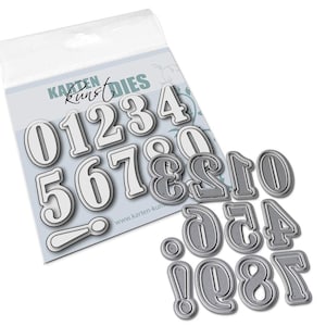 Fustelle - Numeri Felici kk-D196 - Fustelle Scrapbooking Card Art Testi in Tedesco Alfabeti e Lettere