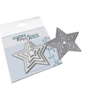 Stanzschablone - Stitched Nested Stars kk-D160 - Cutting Dies Stanzen Scrapbooking Karten-Kunst Sterne