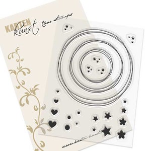 Clear Stamps - Wreaths & Circles KK-0100 - Motif Stamps Scrapbooking Card Art Basic shapes, frames, borders