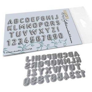 Modello di taglio Stencil Alphabet kk-D063 - Fustelle Punzonatura Scrapbooking Card Art Alfabeti e lettere
