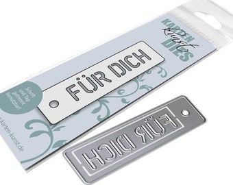 Cutting template Stencil Tag Für Dich kk-D111 - Cutting Dies Punching Scrapbooking Card Art Birthday Pendant Gift Words German