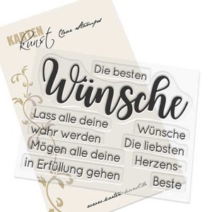 Timbri trasparenti - Grandi auguri KK-0160 - Card Art Timbri di testo in tedesco Scrapbooking Parole e detti