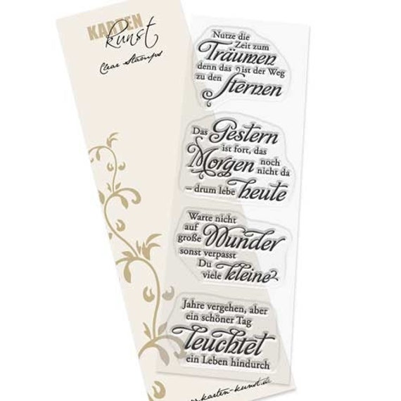 Card Art Lettering Hurrah KK-0004 German Text Stamp Clear Stamps Scrapbooking Sayings for Congratulations