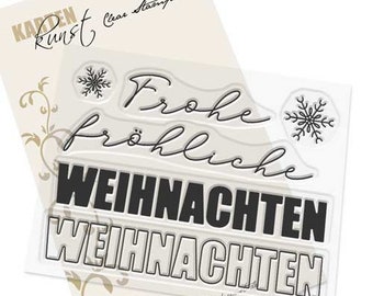 Clear Stamps - Mega Christmas KK-0198 - Card Art Scrapbooking Text Stamp Motif Stamp Words German