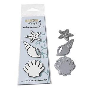 Stencil da taglio Al mare kk-D046 - Fustelle Perforazione Scrapbooking Carta Arte Conchiglia marittima Lumaca Stella marina