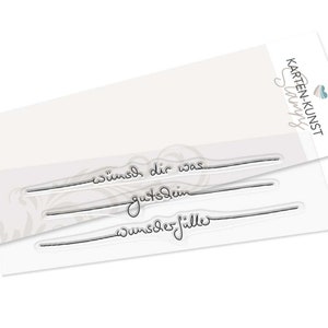 Clear Stamps - Belettering Set Make a Wish KK-0261 - Card Art Scrapbooking Tekststempel Woorden Gezegden Duitse Voucher Wish Fulfiller